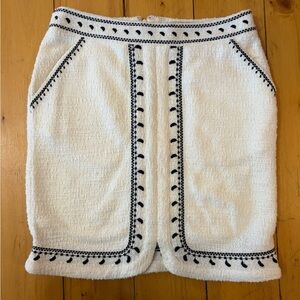 White and Black mini skirt